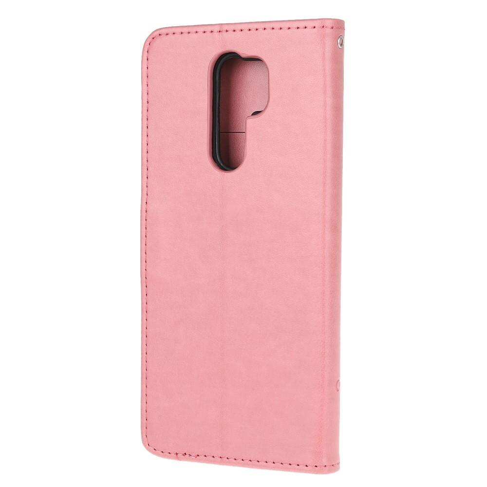 Xiaomi Redmi 9 Leren vlinderhoesje Roze