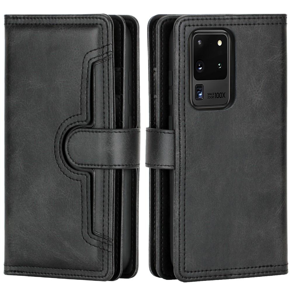 Samsung Galaxy S20 Ultra Leren Bookcover hoesje Multi-Slot Zwart