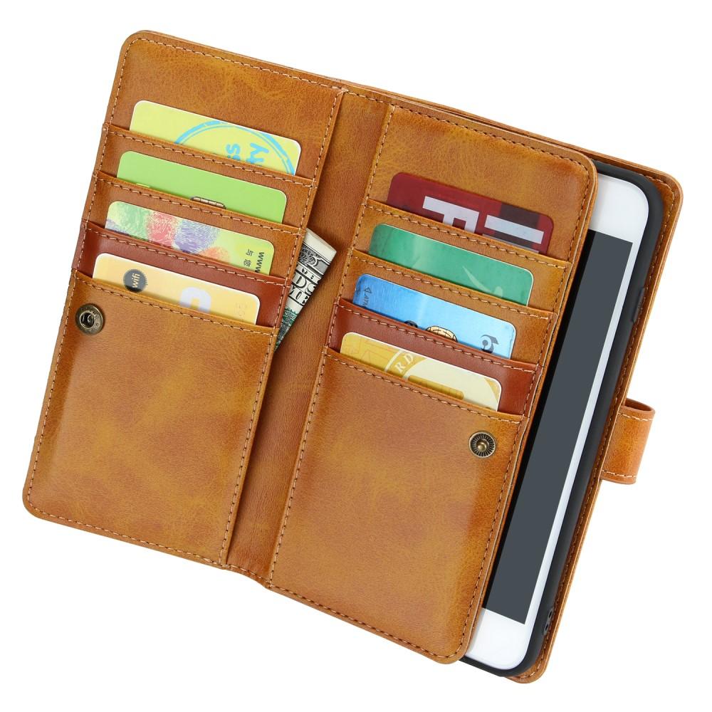 iPhone 8 Leren Bookcover hoesje Multi-Slot cognac