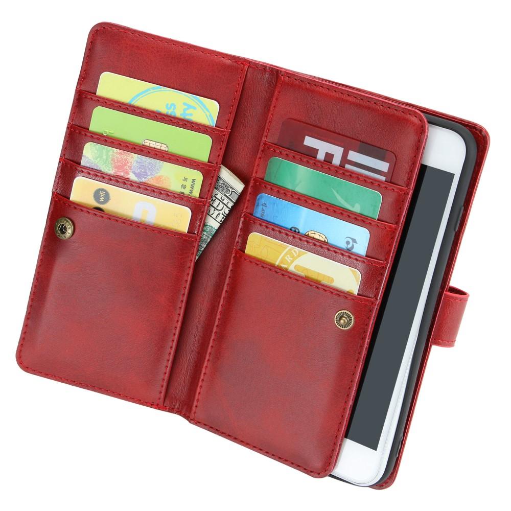 iPhone 7 Leren Bookcover hoesje Multi-Slot rood