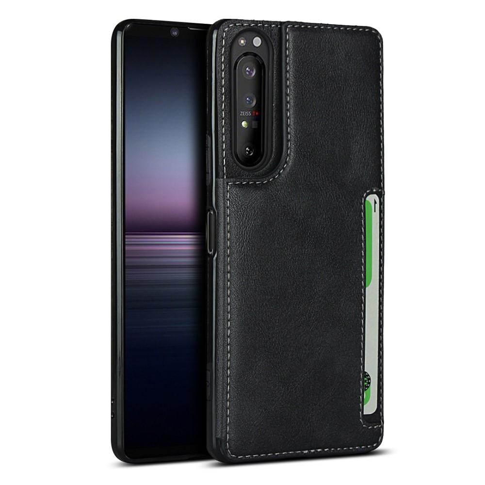 Sony Xperia 1 II Leather Multi-Slit Case Zwart