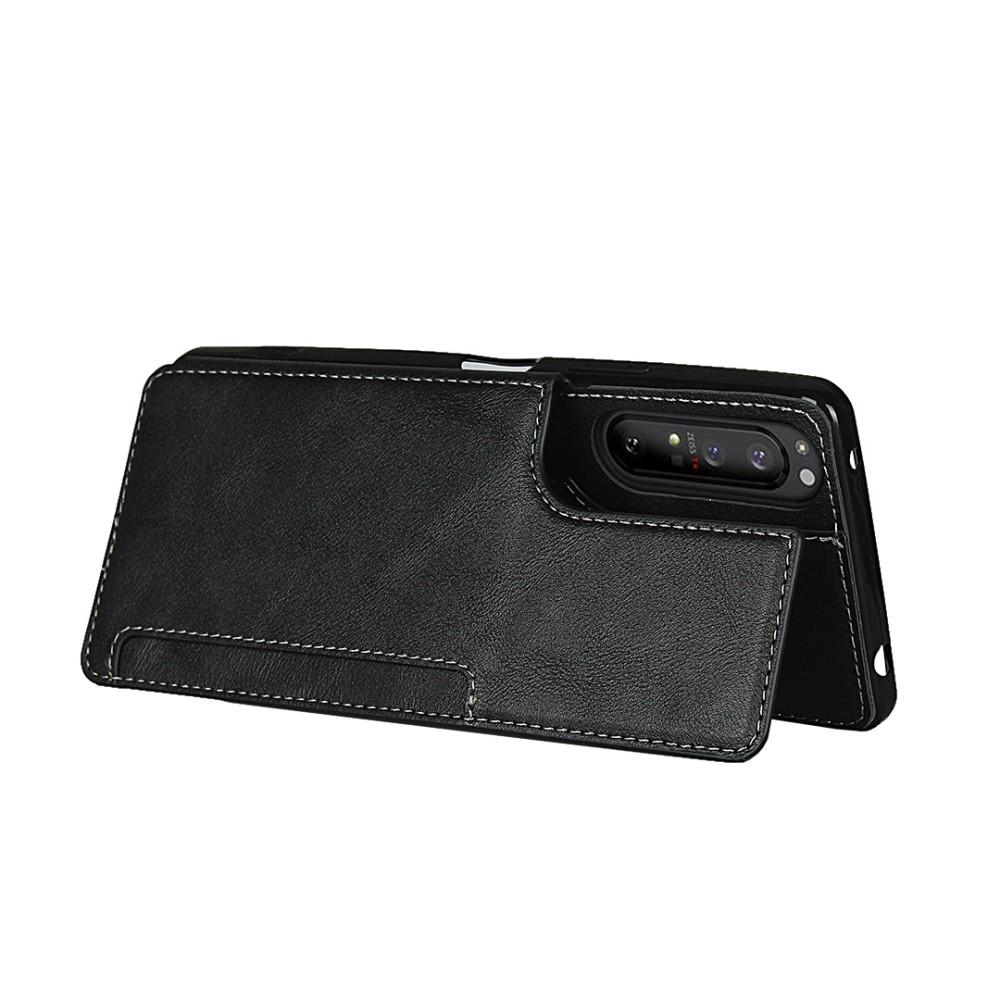 Sony Xperia 1 II Leather Multi-Slit Case Zwart