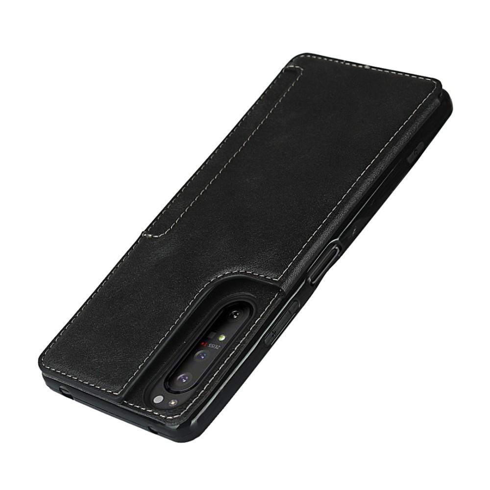 Sony Xperia 1 II Leather Multi-Slit Case Zwart