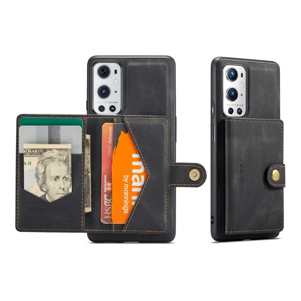 OnePlus 9 Pro Magnetic Wallet Card Case Zwart