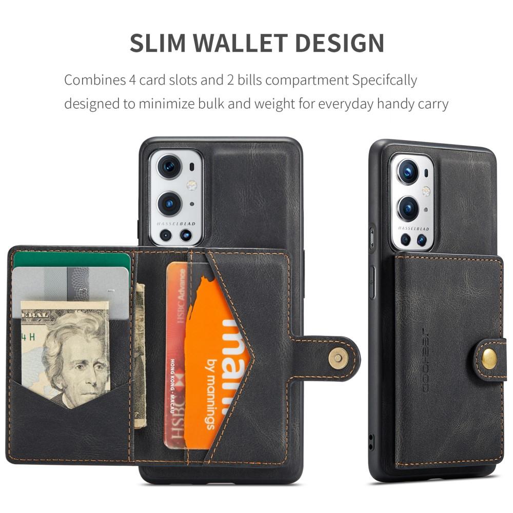 OnePlus 9 Pro Magnetic Wallet Card Case Zwart
