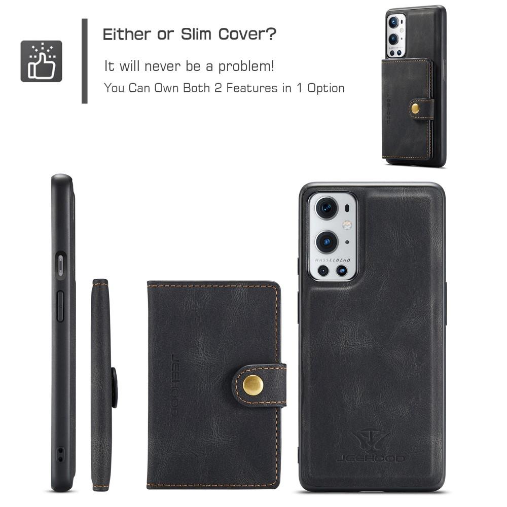 OnePlus 9 Pro Magnetic Wallet Card Case Zwart