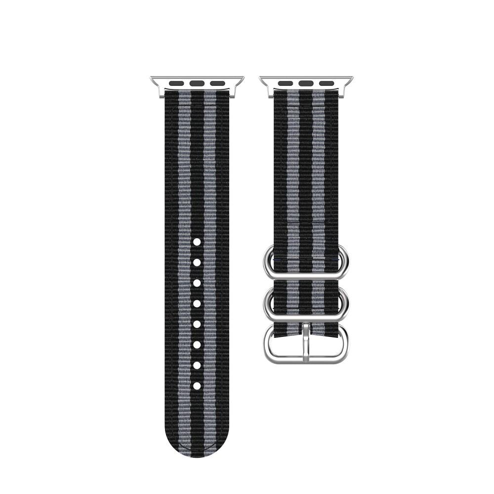 Apple Watch 44mm Natobandje zwart/grijs