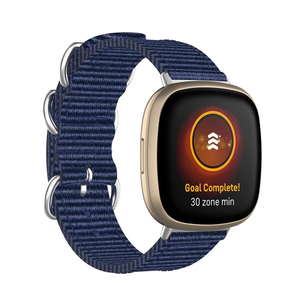 Fitbit Versa 3/Sense Natobandje Blauw
