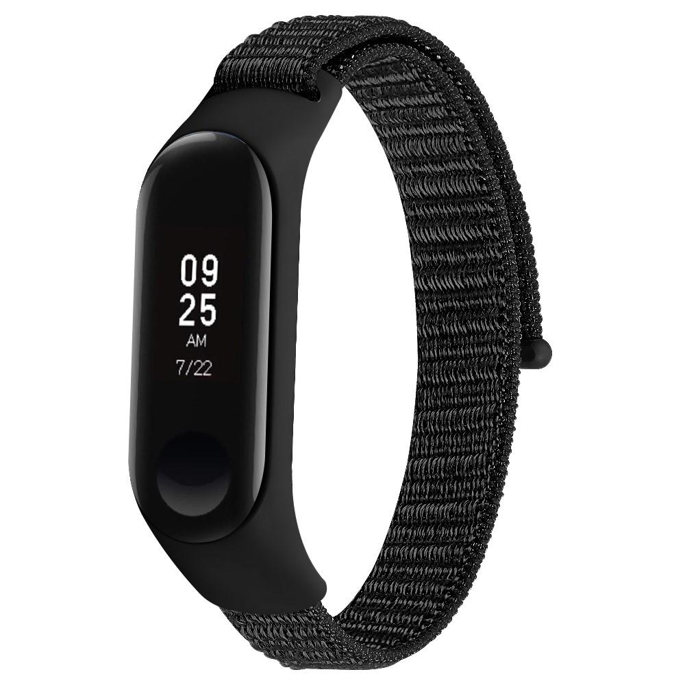 Xiaomi Mi Band 3/4 Nylon bandje Zwart