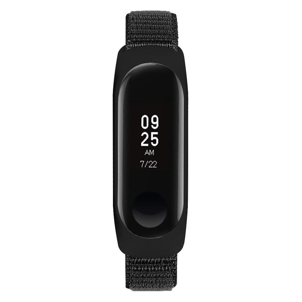 Xiaomi Mi Band 3/4 Nylon bandje Zwart