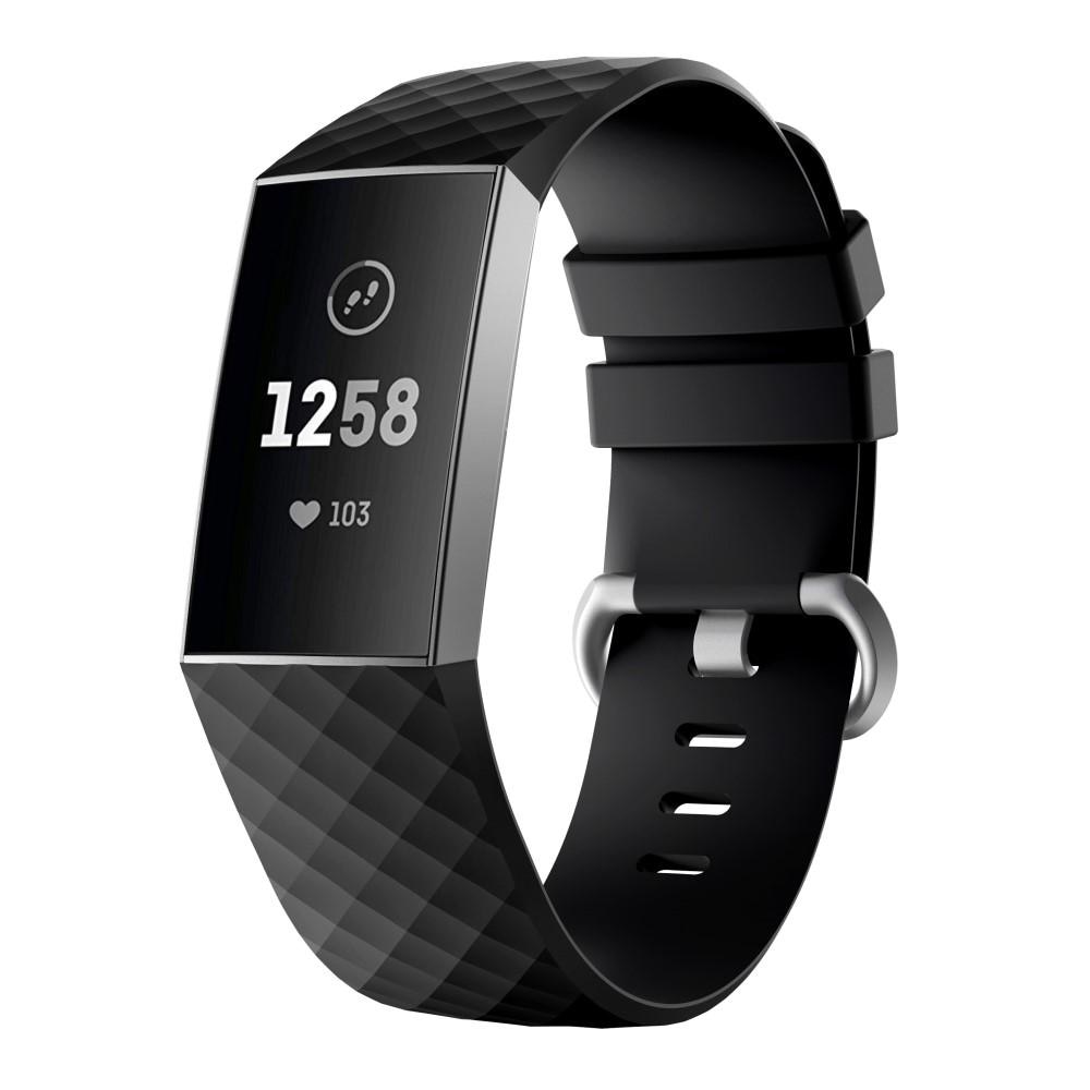 Fitbit Charge 3/4 Siliconen bandje Zwart