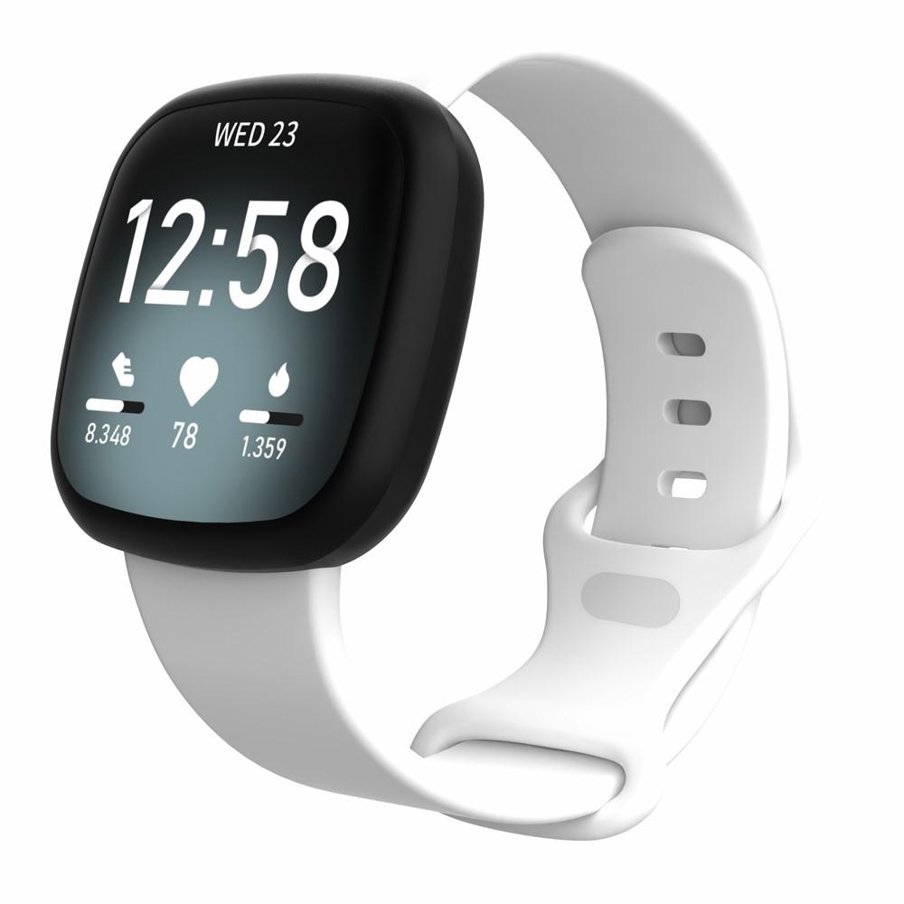 Fitbit Versa 3/Sense Siliconen bandje Wit