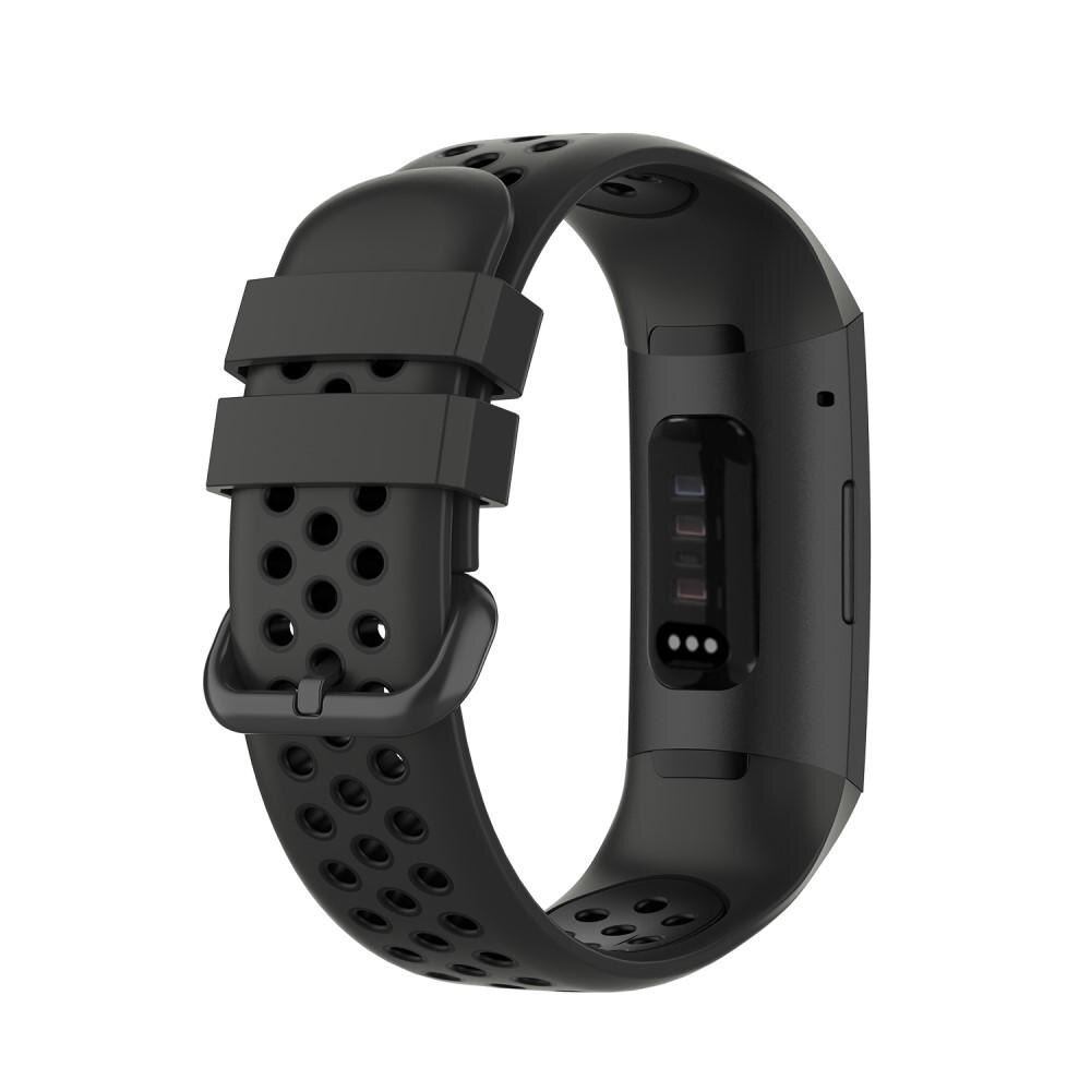 Fitbit Charge 3/4 Sport Siliconen bandje Donkergrijs