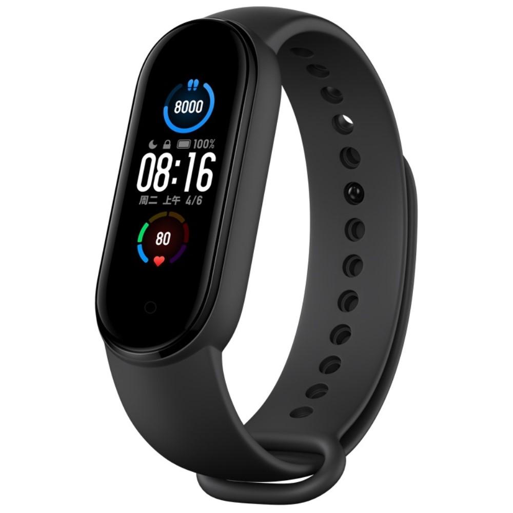 Xiaomi Mi Band 5/6 Siliconen bandje Zwart