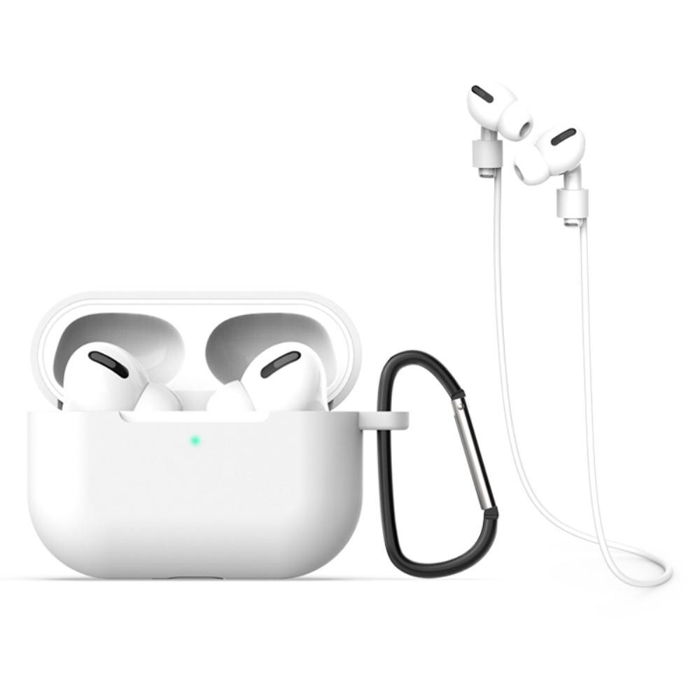 AirPods Pro Siliconen hoesje met karbinerhaak Wit