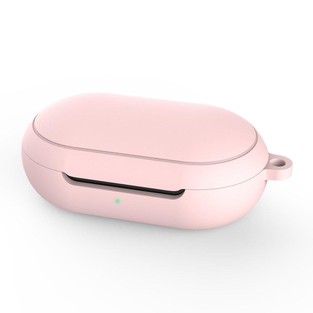 Samsung Galaxy Buds/Buds Plus Siliconen hoesje met karbinerhaak Roze