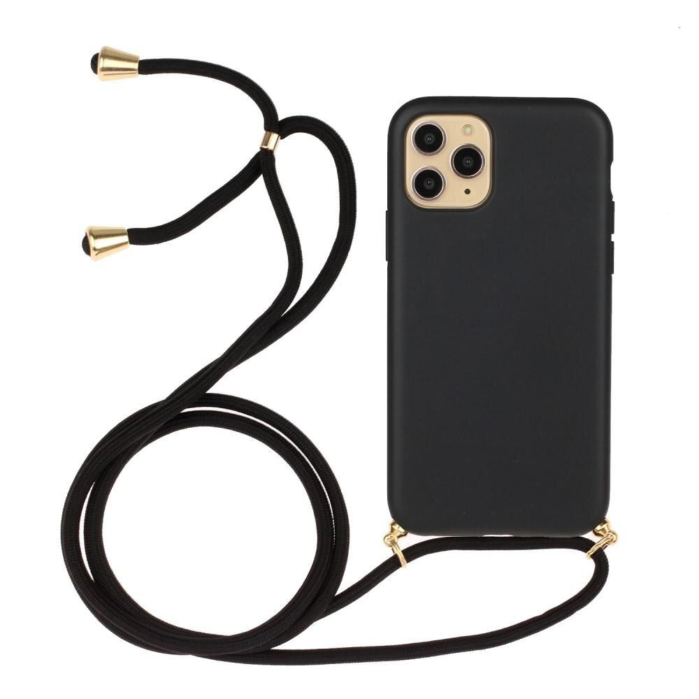 iPhone 12 Pro Max Hoesje Halsband Zwart