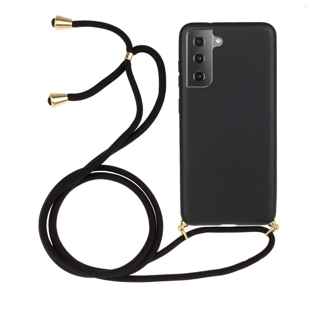 Samsung Galaxy S21 Plus Hoesje Halsband Zwart