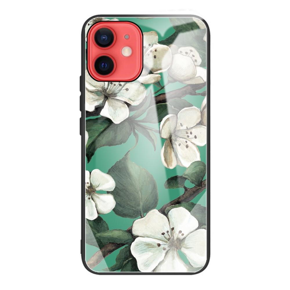 iPhone 12 Mini Hoesje Gehard Glas Bloemen