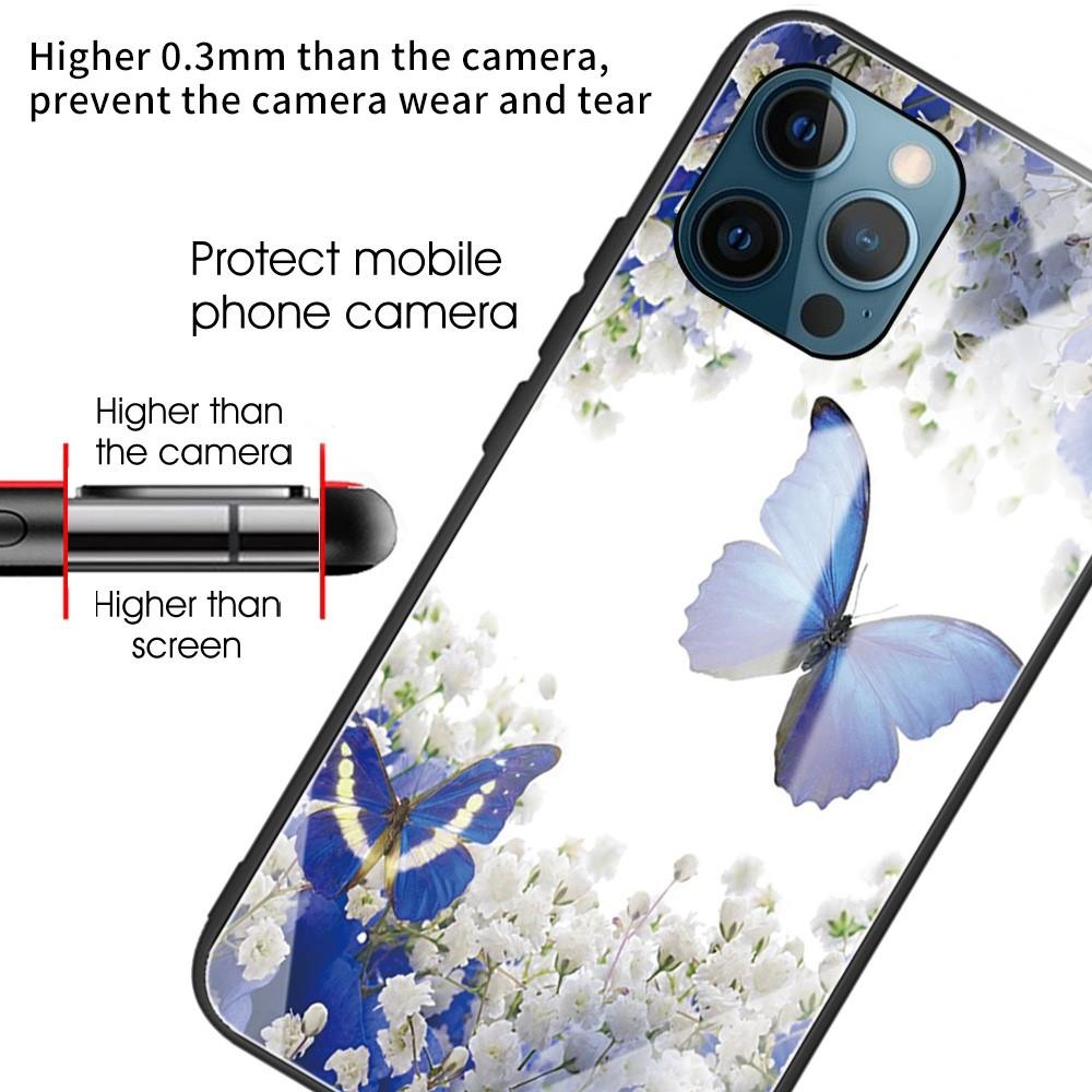 iPhone 12 Pro Max Hoesje Gehard Glas Vlinders