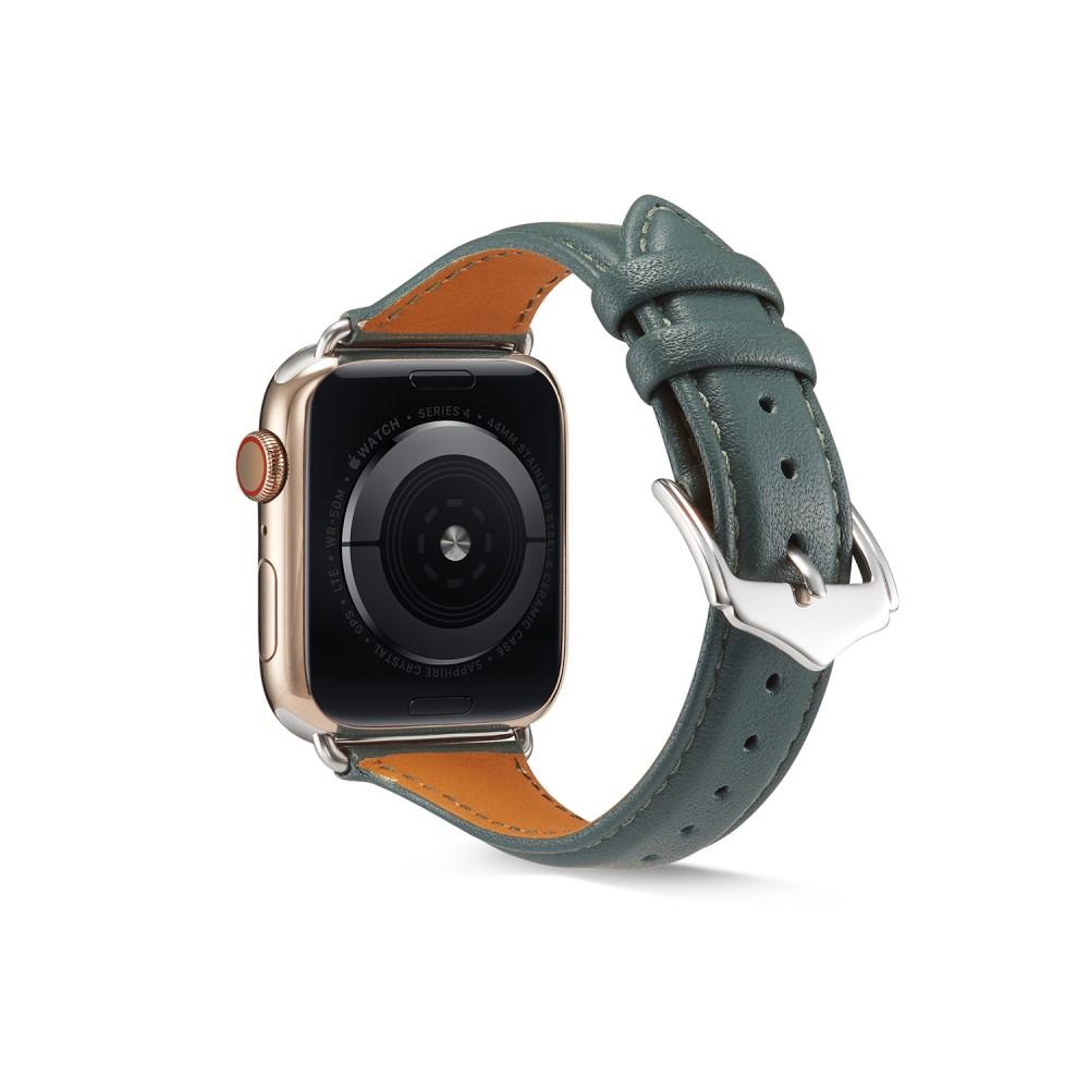 Apple Watch 40mm Slim Leren bandje groen