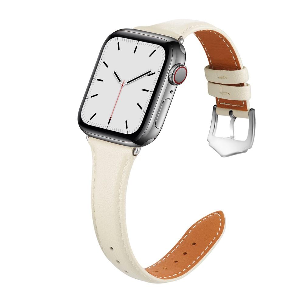 Apple Watch 41mm Series 7 Slim Leren bandje beige