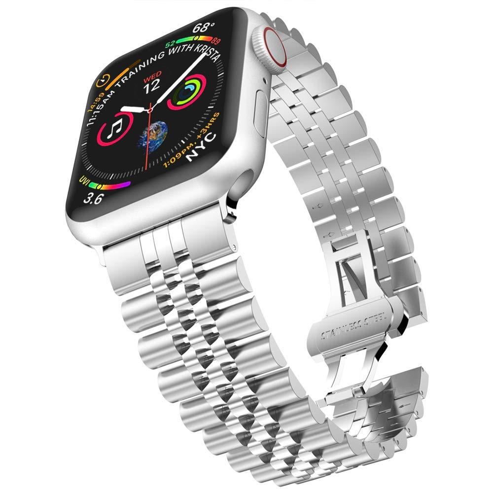 Apple Watch SE 44mm Stainless Steel Bracelet zilver