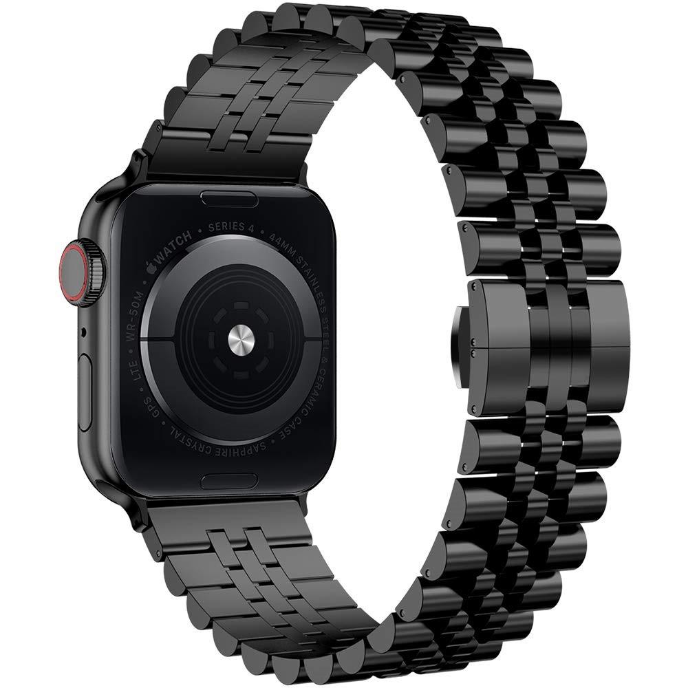 Apple Watch 45mm Series 9 Stainless Steel Bracelet zwart