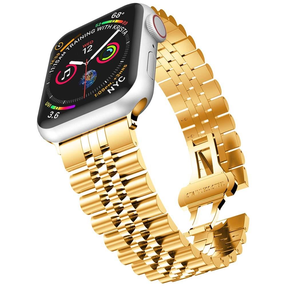 Apple Watch 45mm Series 7 Stainless Steel Bracelet goud