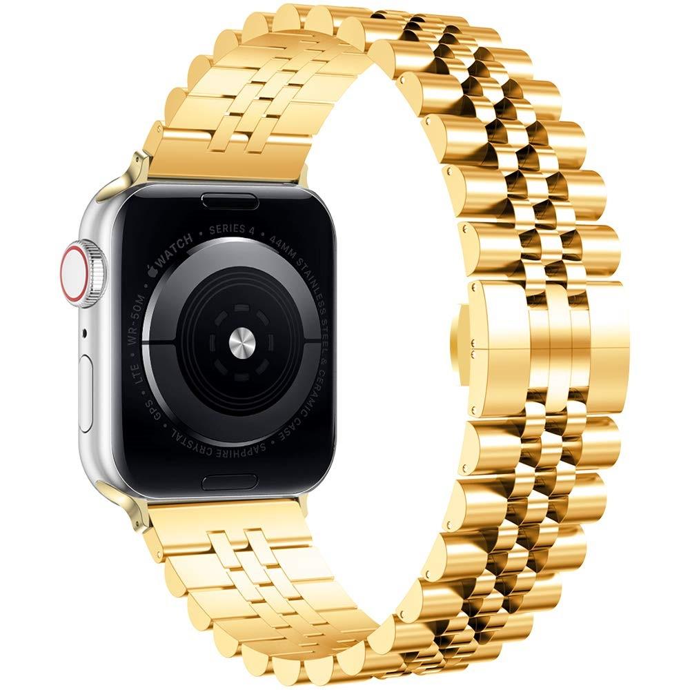 Apple Watch SE 44mm Stainless Steel Bracelet goud