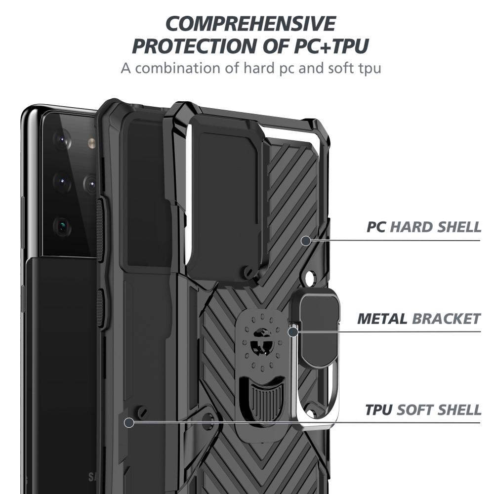 Samsung Galaxy S21 Ultra Tough Ring Case Zwart