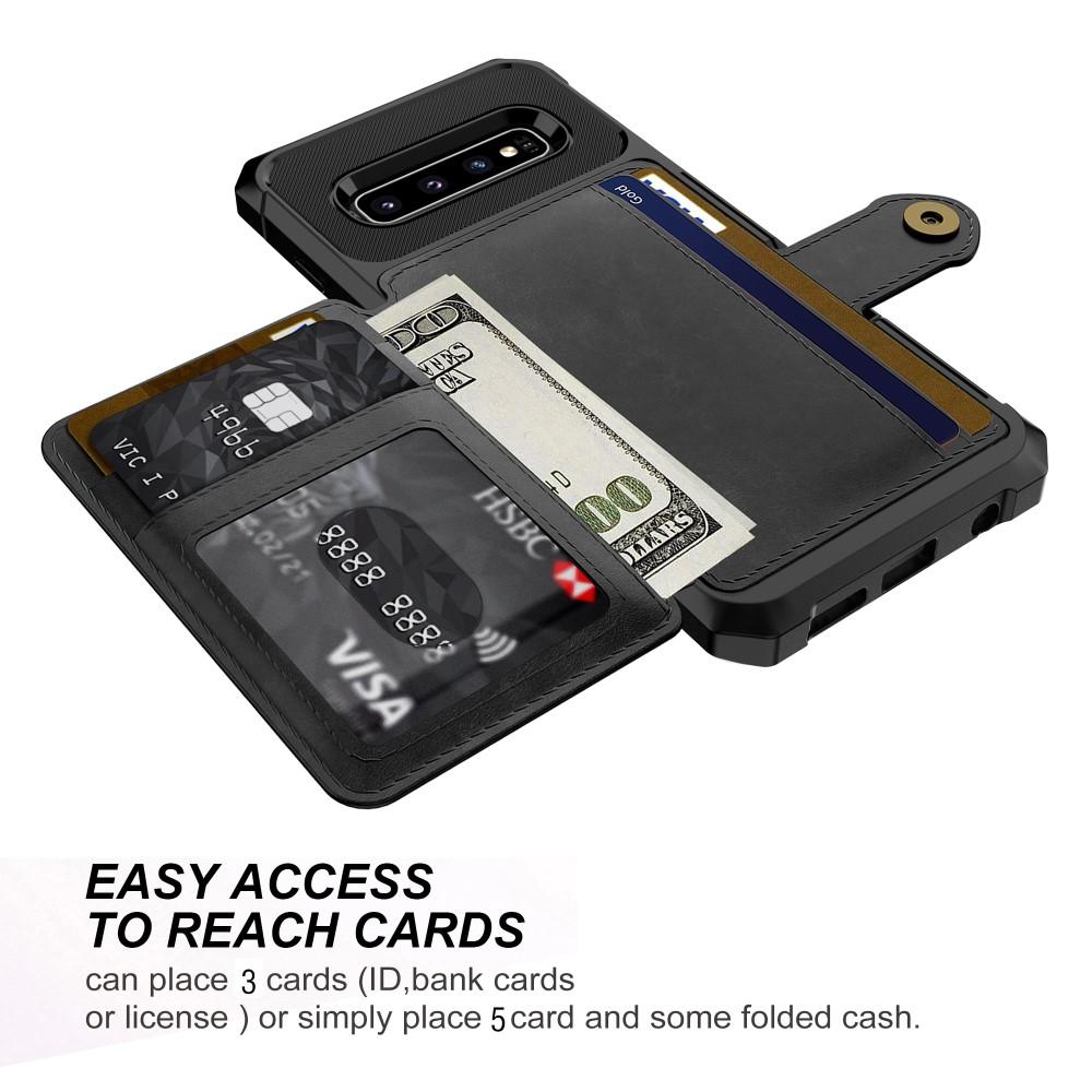 Samsung Galaxy S10 Plus Tough Multi-slot Case Zwart