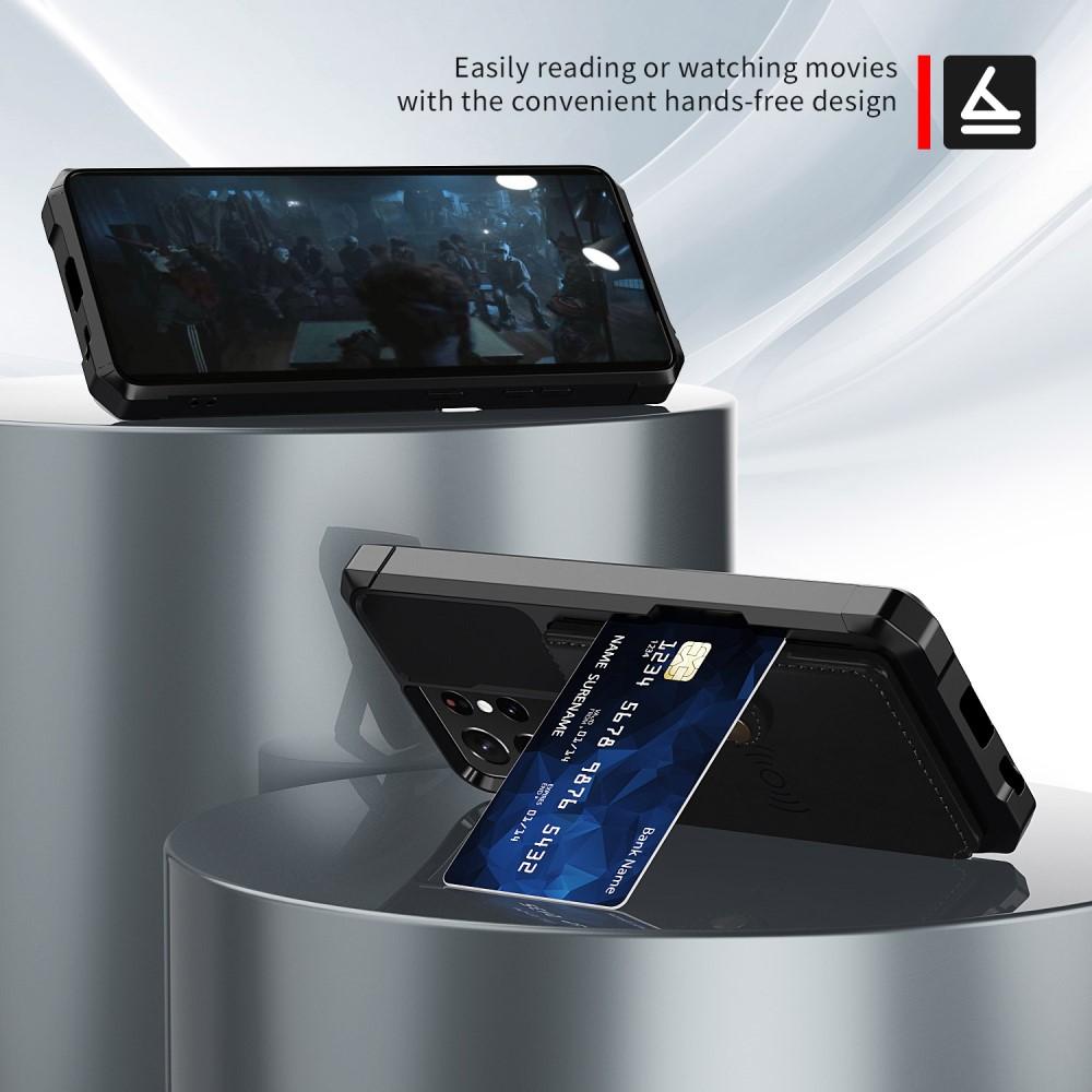 Samsung Galaxy S21 Ultra Tough Multi-slot Case Zwart