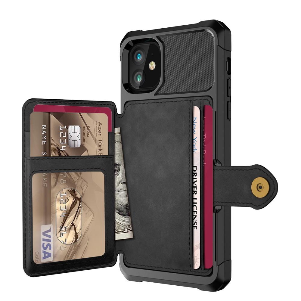 iPhone 12/12 Pro Tough Multi-slot Case Zwart