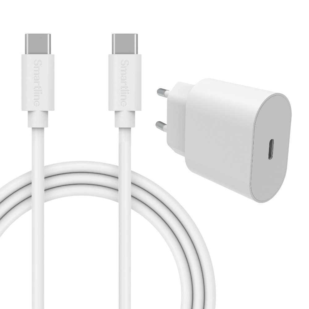 Complete oplader voor Google Pixel -  2m kabel & adapter USB-C - Smartline