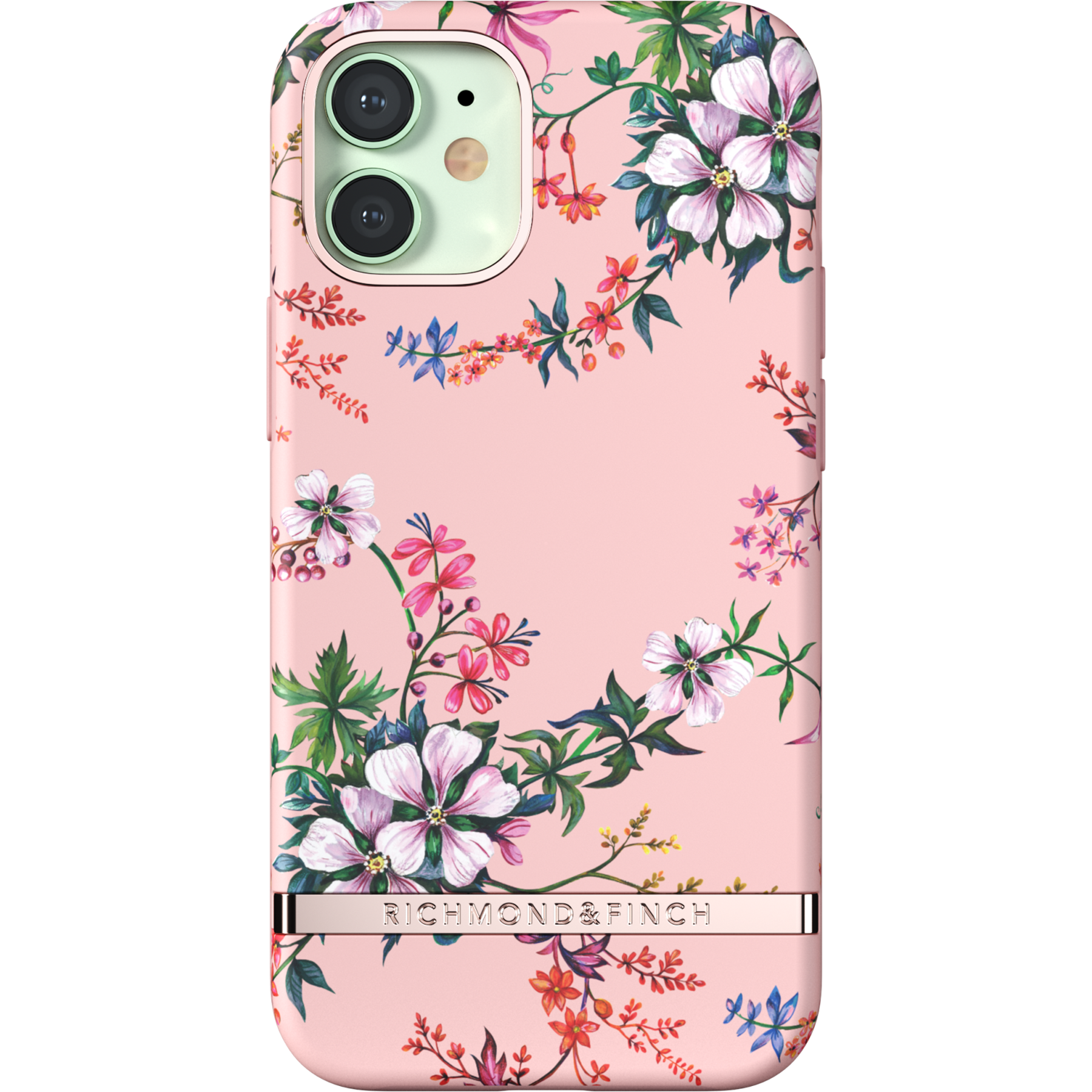 Backcover hoesje iPhone 12 Mini Pink Blooms