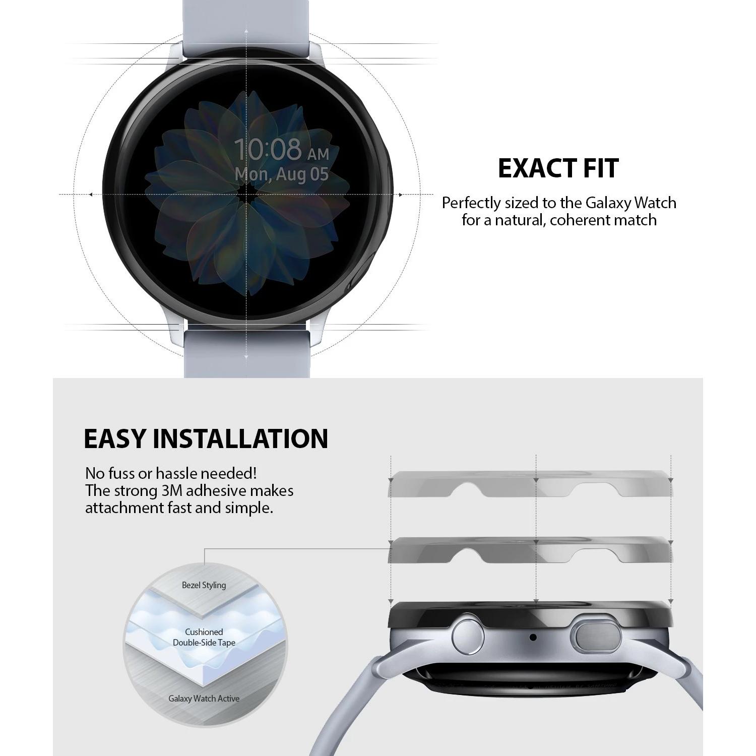 Bezel Styling Samsung Galaxy Watch Active 2 44mm Zwart
