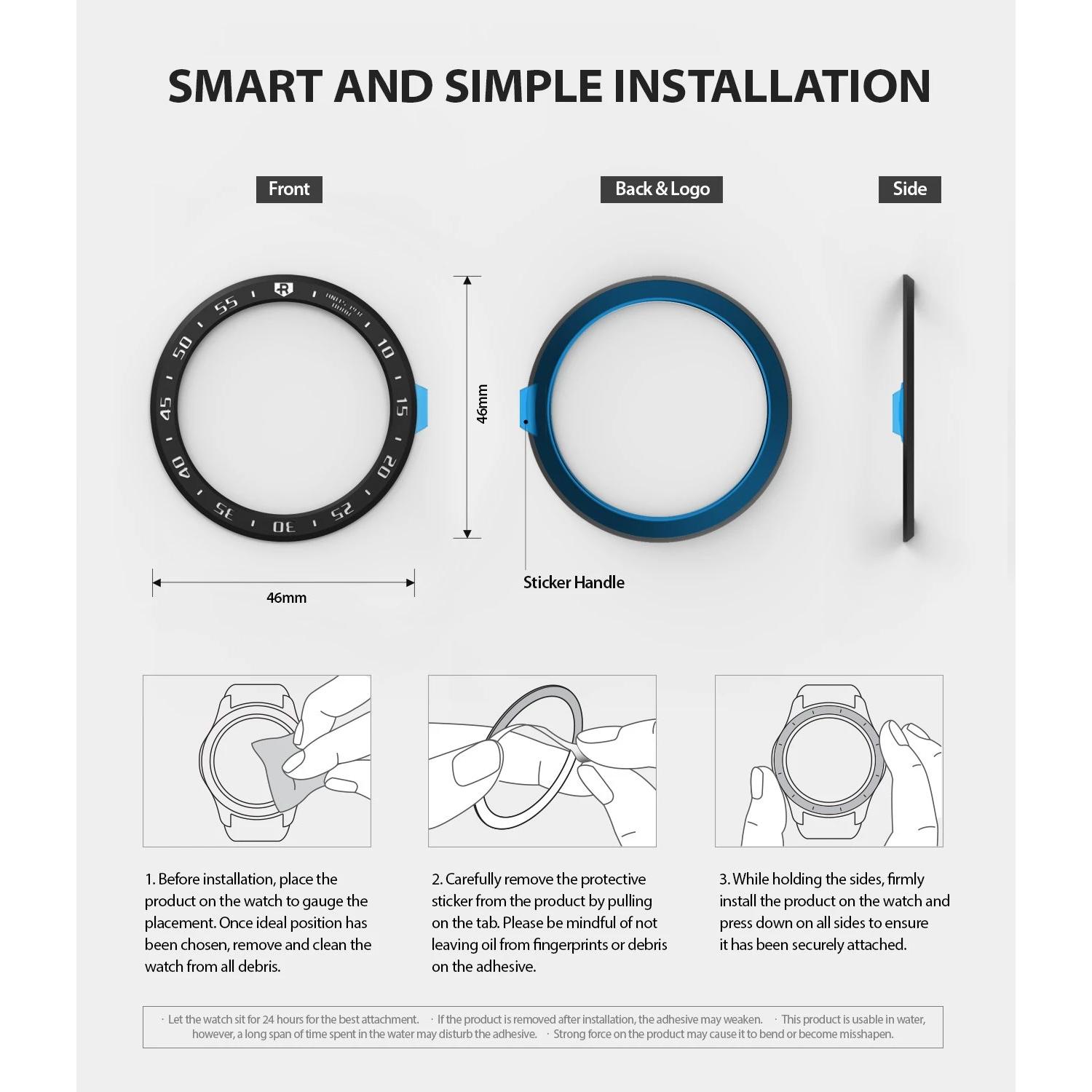 Bezel Styling Huawei Watch GT Zwart