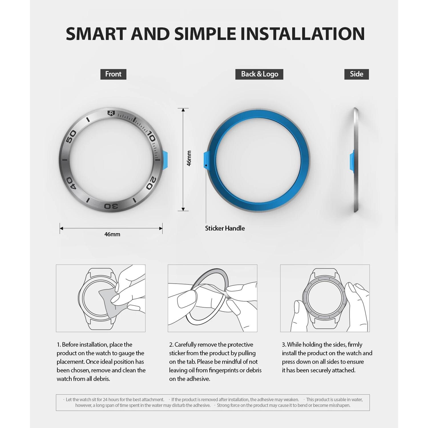 Bezel Styling Huawei Watch GT Zilver