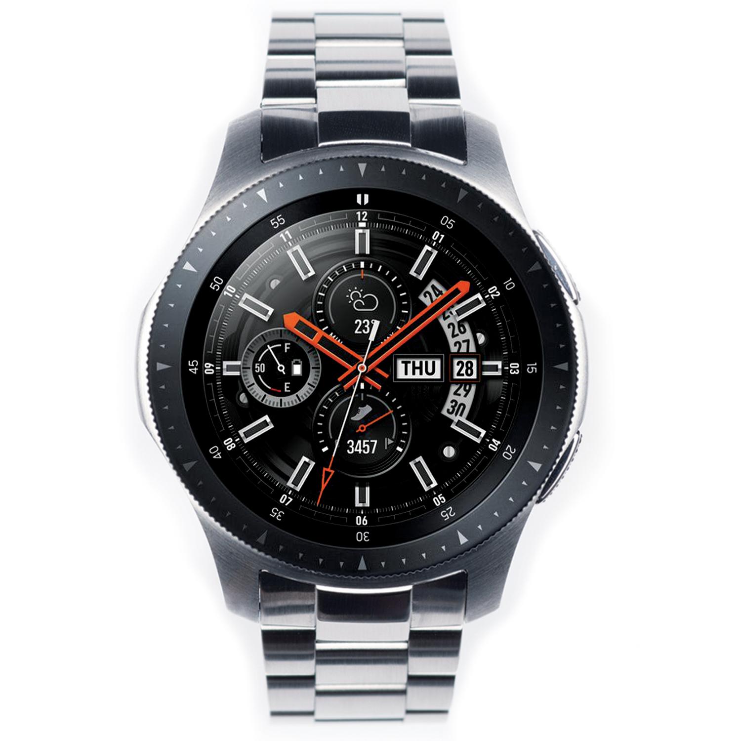 Metal One Armband Samsung Galaxy Watch 46mm Zilver