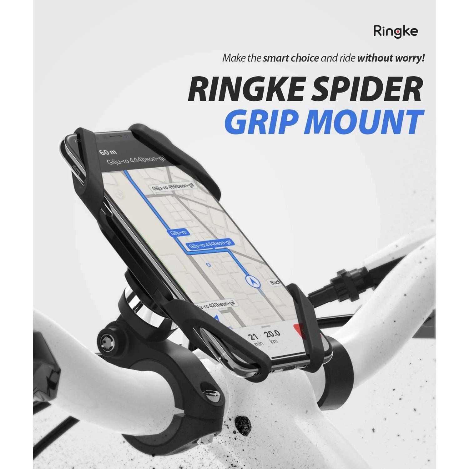 Spider Grip Bike Phone Mount Zwart