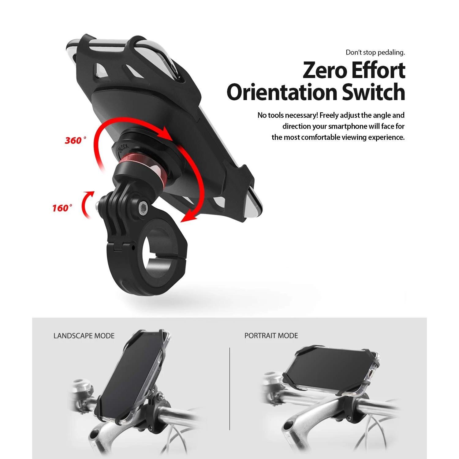 Spider Grip Bike Phone Mount Zwart