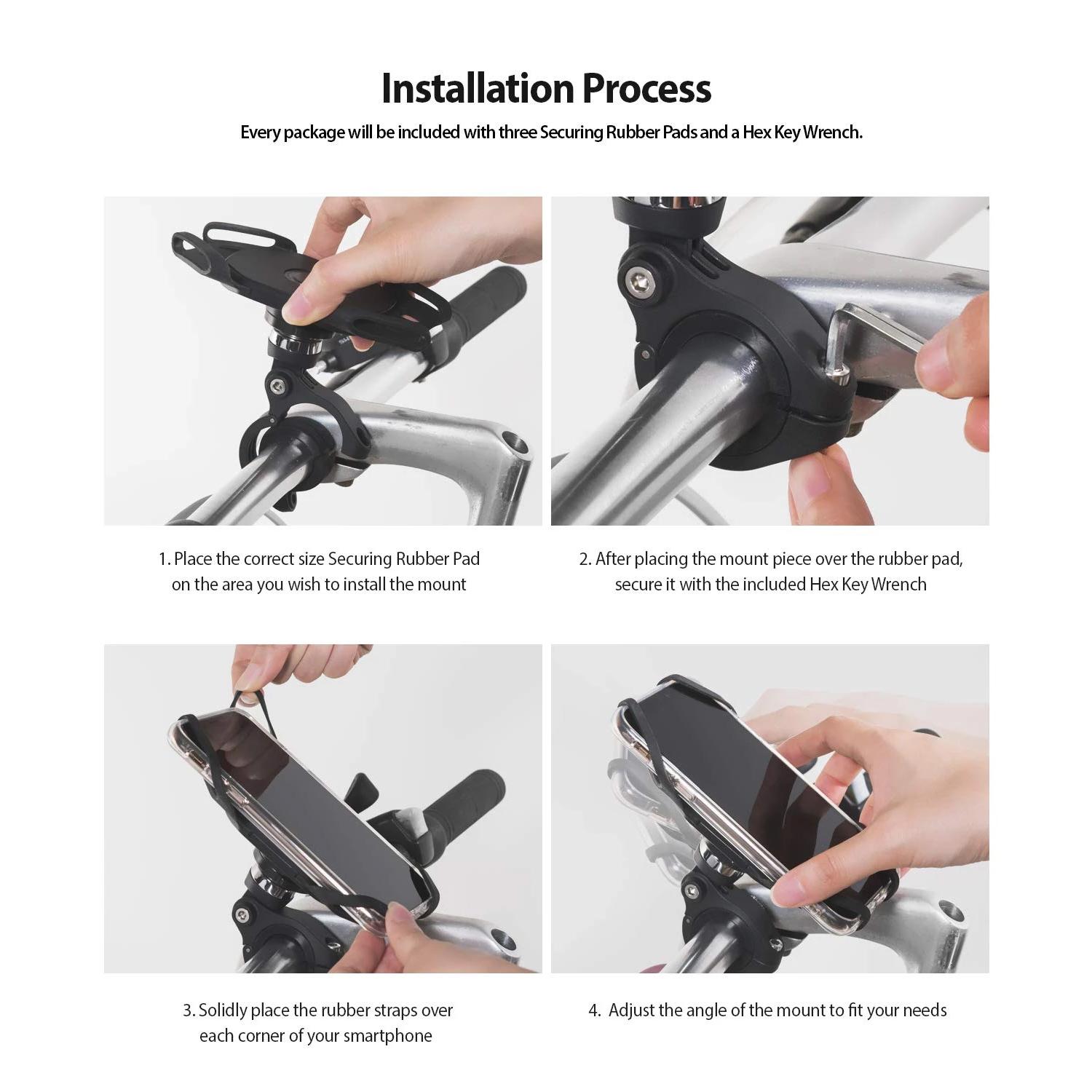 Spider Grip Bike Phone Mount Zwart