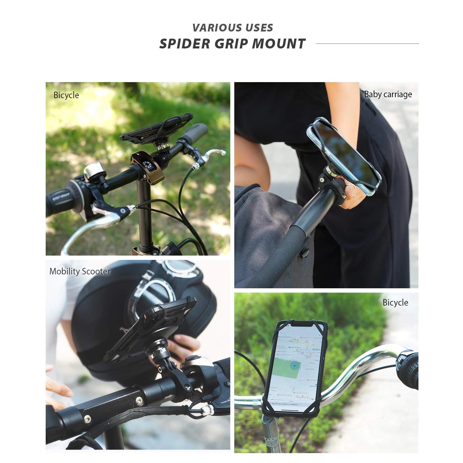 Spider Grip Bike Phone Mount Zwart