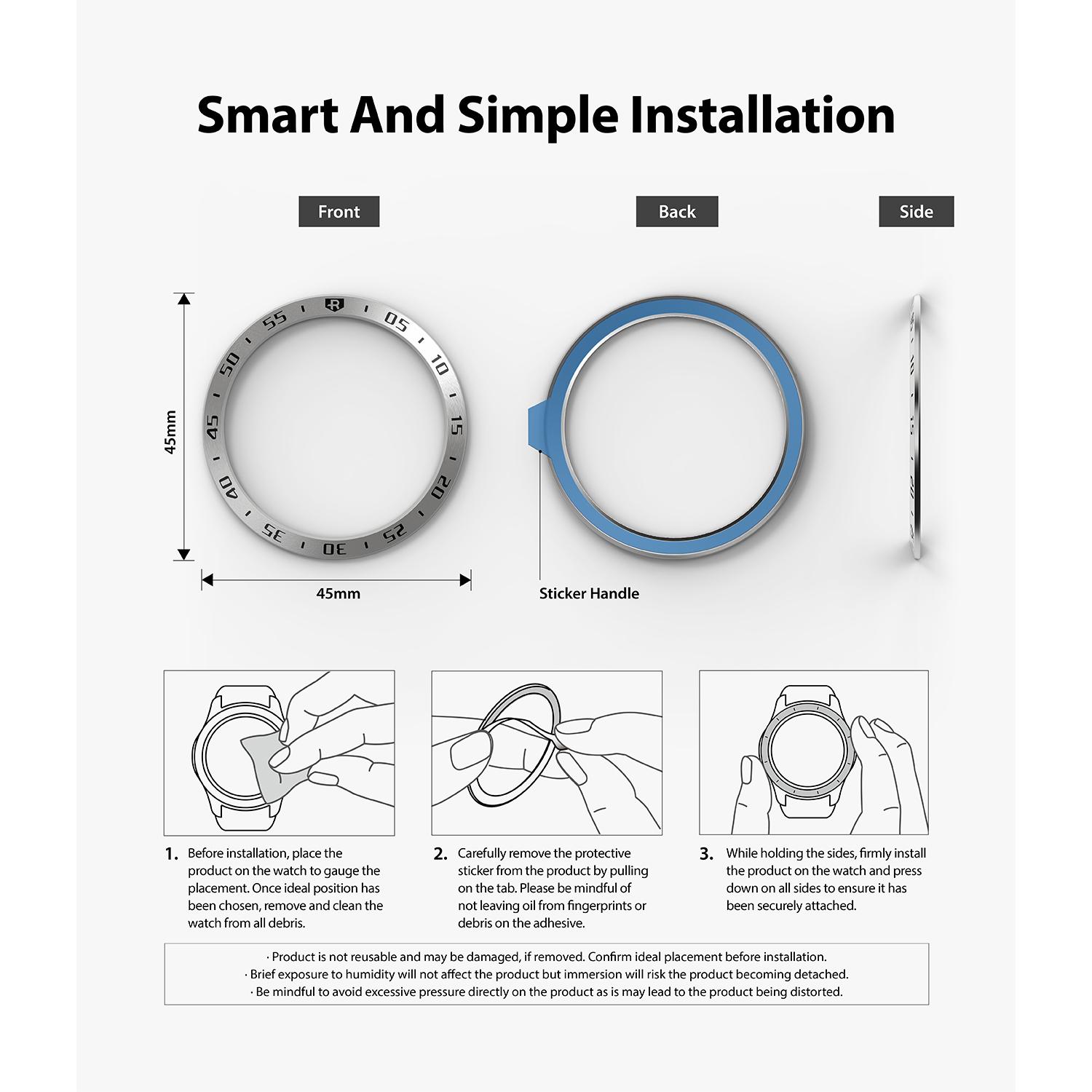 Bezel Styling Samsung Galaxy Watch 3 45mm Zilver