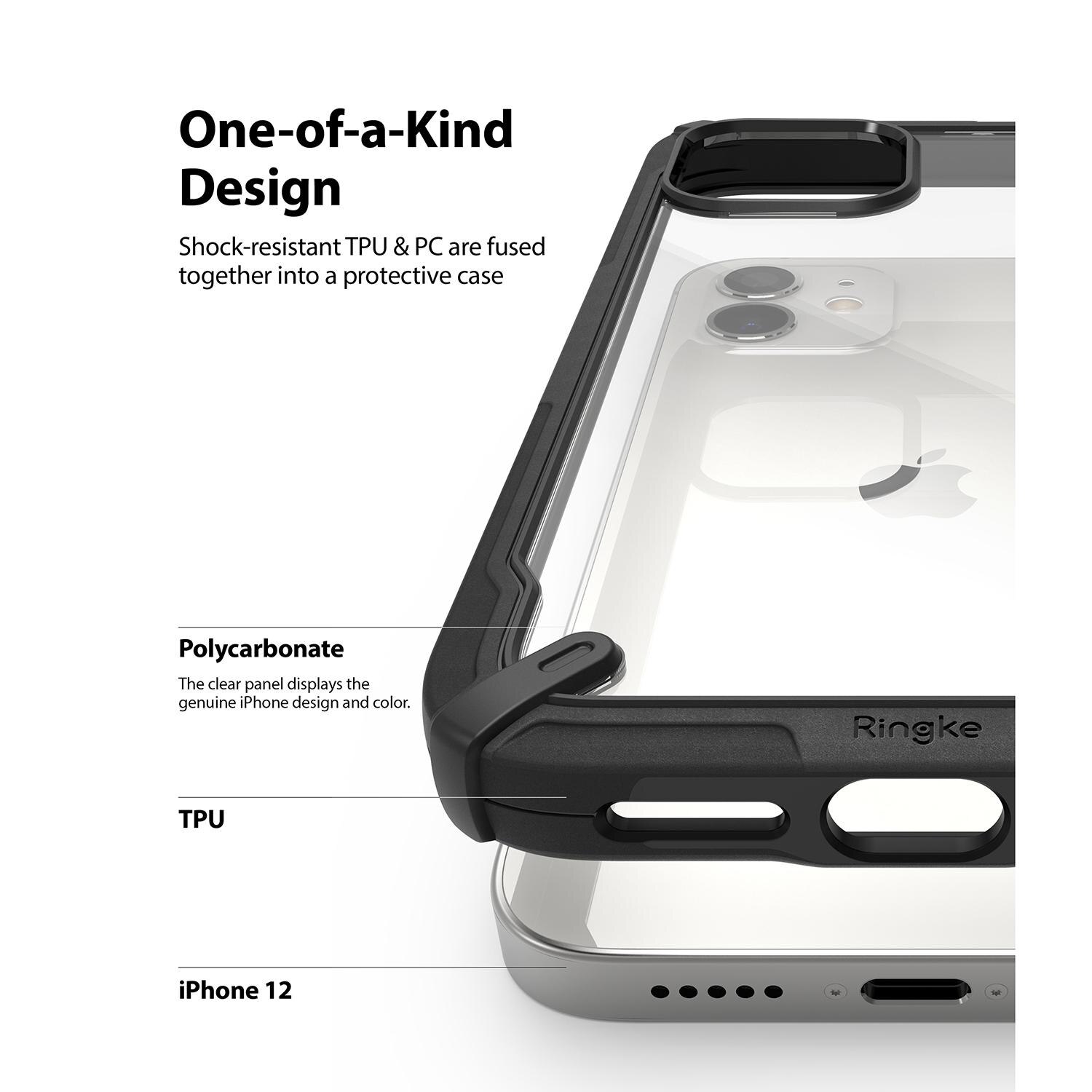 Fusion X Case iPhone 12/iPhone 12 Pro Zwart
