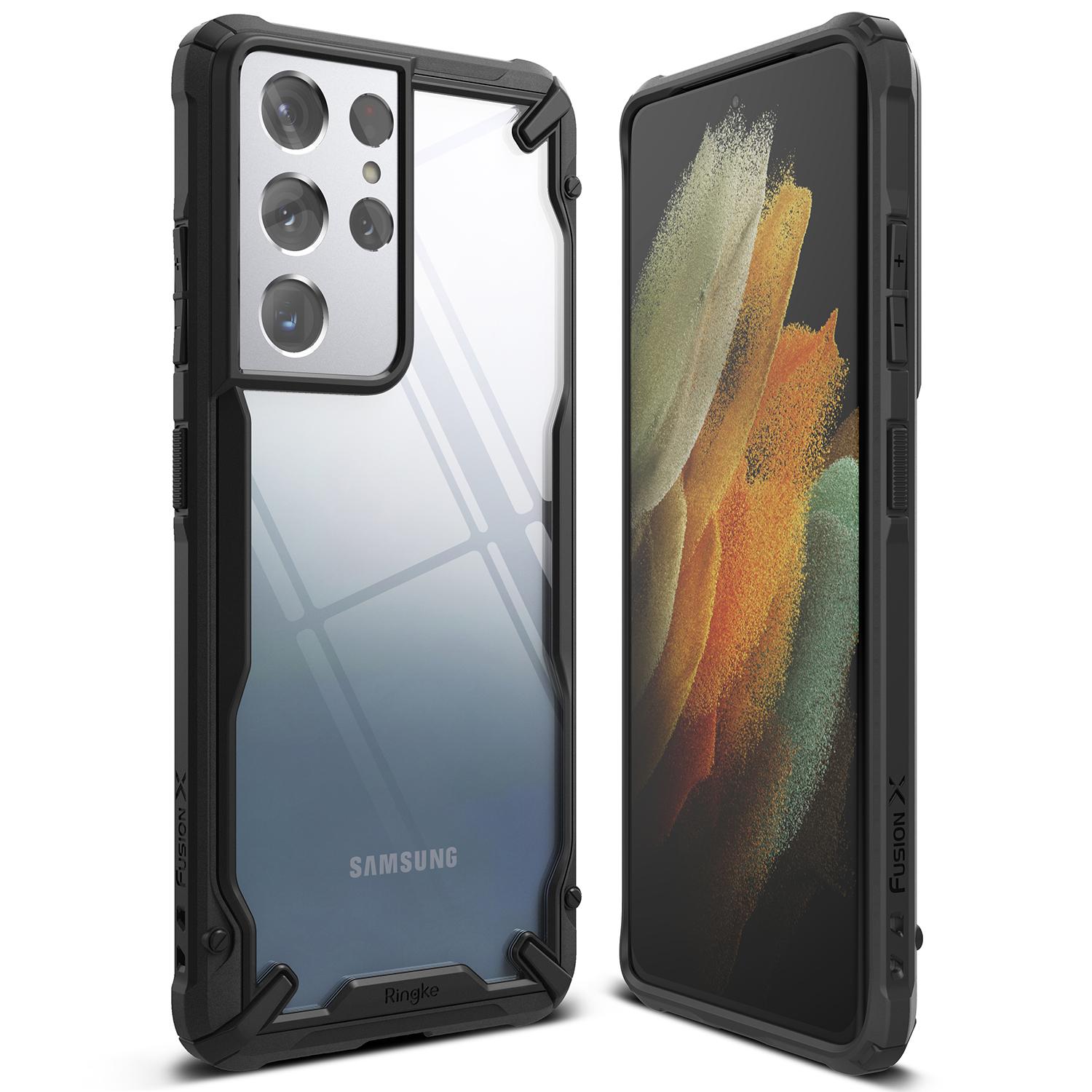 Fusion X Case Samsung Galaxy S21 Ultra Zwart