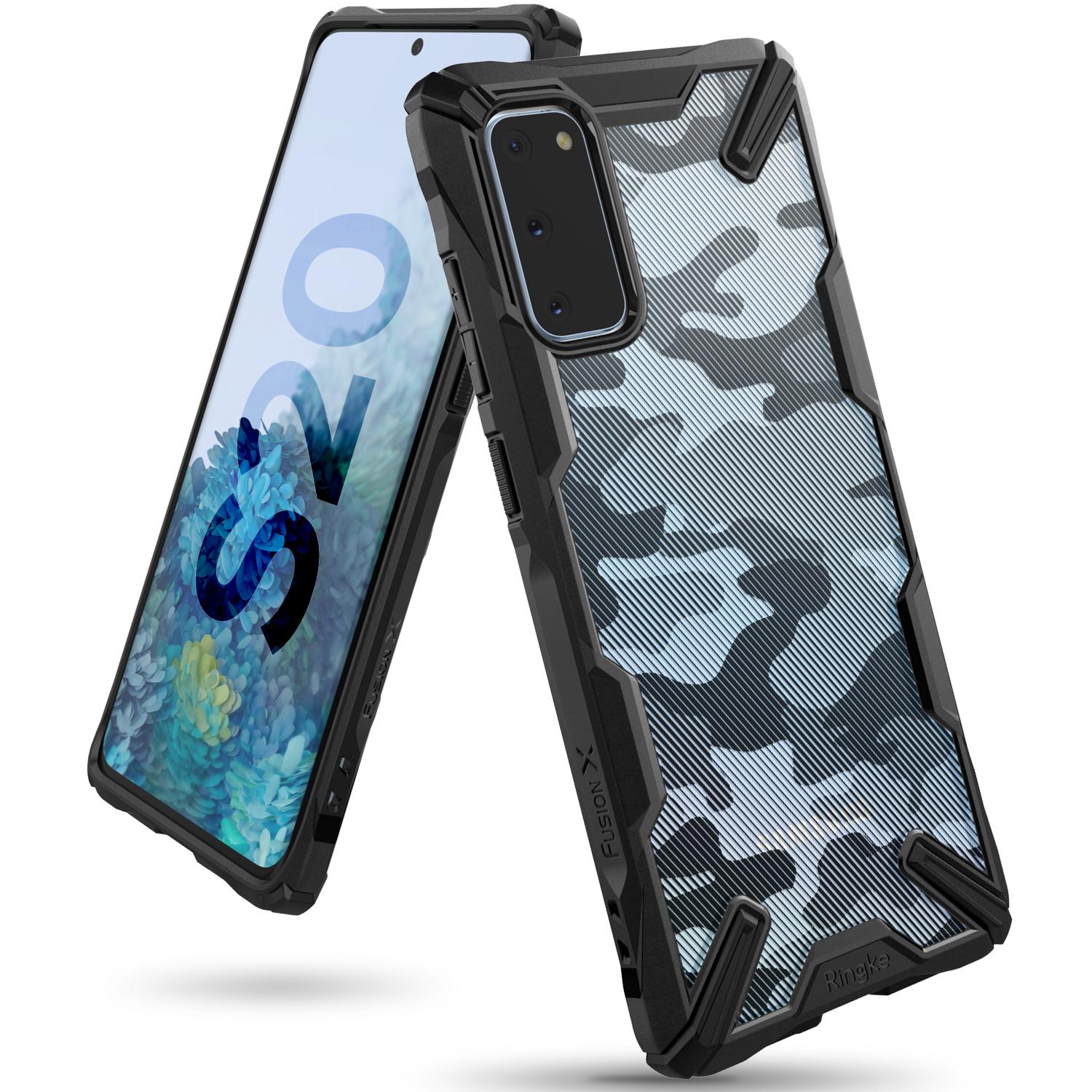 Fusion X Design Case Samsung Galaxy S20 Camo Black