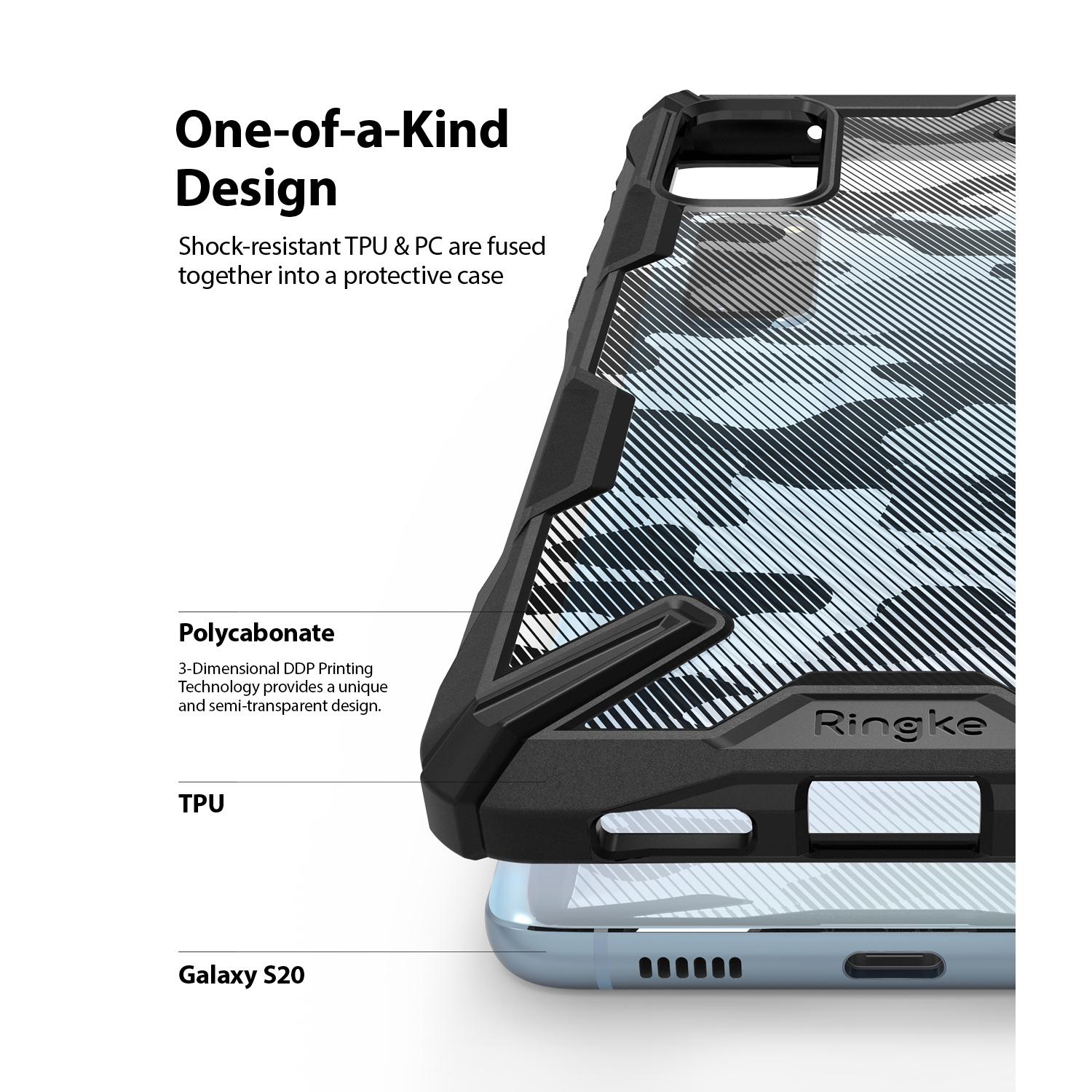 Fusion X Design Case Samsung Galaxy S20 Camo Black