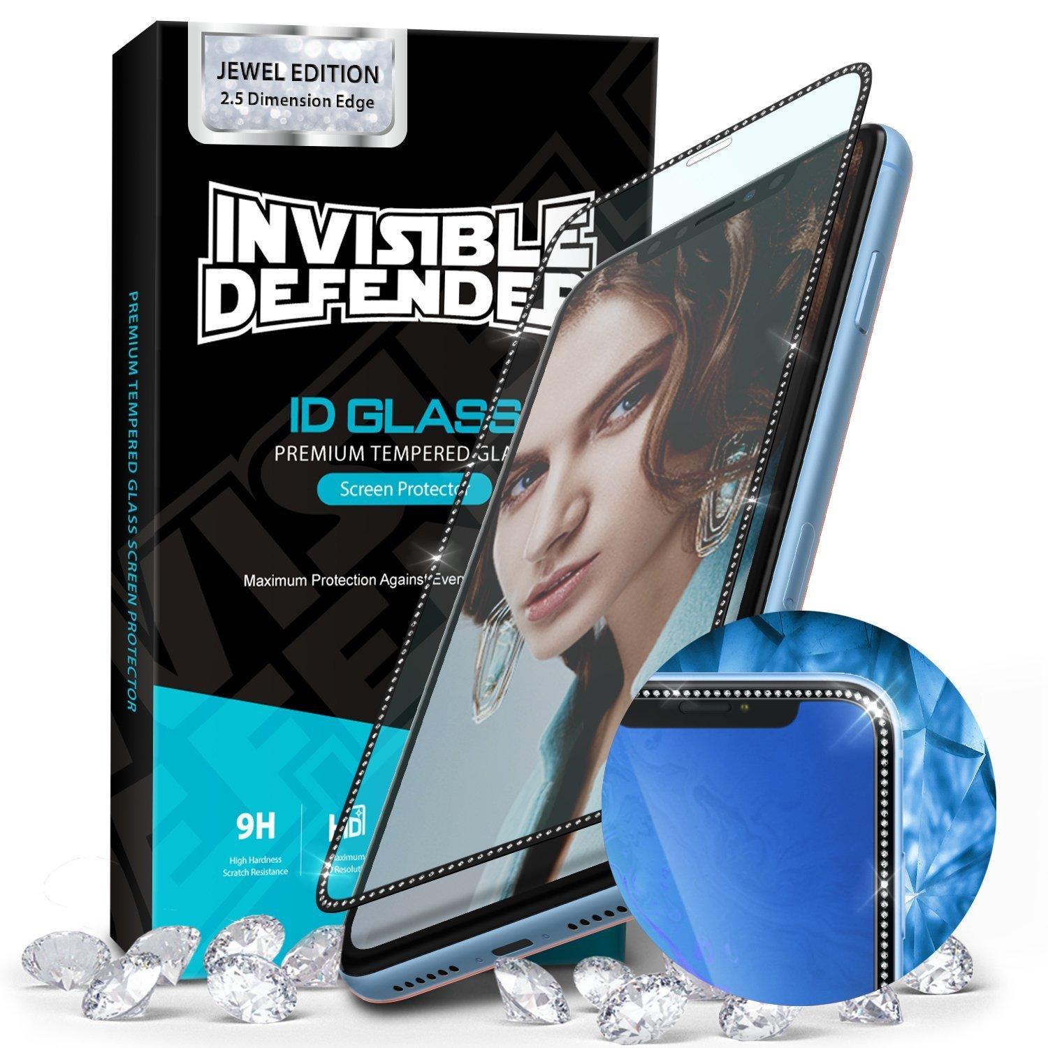 Invisible Defender Glass Jewel Edition iPhone 11/XR Zwart